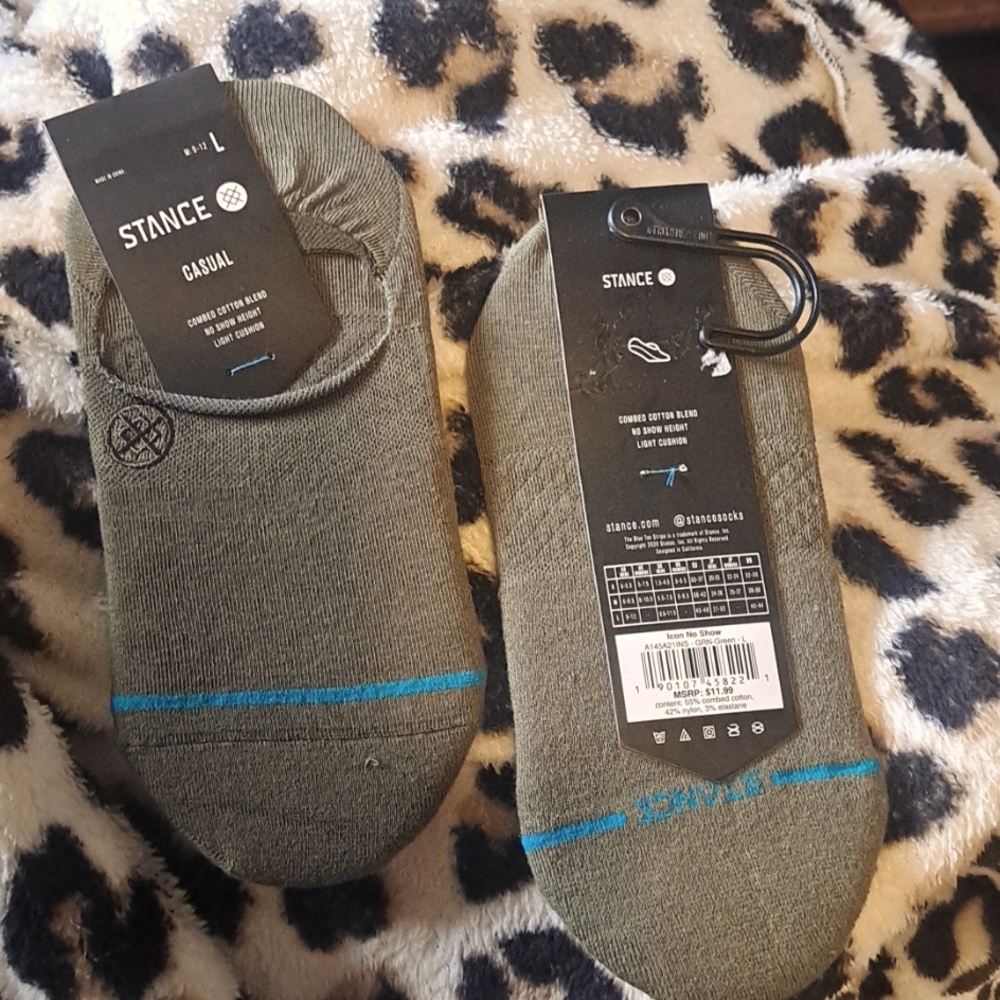 Olive green Stance "no show" socks